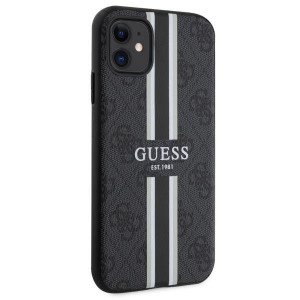Оригинален гръб GUESS 4G Printed Stripe MagSafe GUHMN61P4RPSK - iPhone 11 черен - Img 4