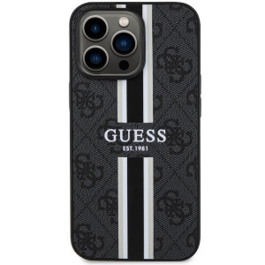 Оригинален гръб GUESS 4G Printed Stripe MagSafe GUHMP13LP4RPSK - iPhone 13 Pro черен - Img 3