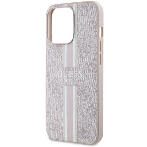 Оригинален гръб GUESS 4G Printed Stripe MagSafe GUHMP13LP4RPSP - iPhone 13 Pro розов - Img 6