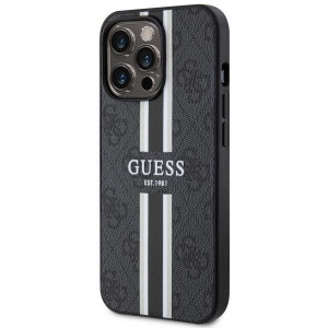 Оригинален гръб GUESS 4G Printed Stripe MagSafe GUHMP13XP4RPSK - iPhone 13 Pro Max черен - Img 2