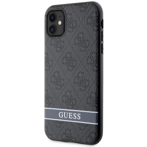 Оригинален гръб GUESS 4G Stripe GUHCN61P4SNK - iPhone 11 сив - Img 2