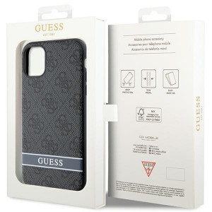 Оригинален гръб GUESS 4G Stripe GUHCN61P4SNK - iPhone 11 сив - Img 8