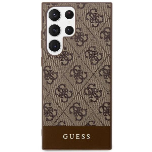 Оригинален гръб GUESS 4G Stripe GUHCS23LG4GLBR - Samsung Galaxy S23 Ultra кафяв - Img 3