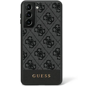 Оригинален гръб GUESS 4G Stripe GUHCS23SG4GLGR - Samsung Galaxy S23 черен - Img 1