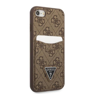 Оригинален гръб GUESS 4G Triangle Logo Cardslot GUHCI8P4TPW с външен джоб - iPhone 7 / 8 / SE (2nd gen) / SE (3rd gen) кафяв - Img 4
