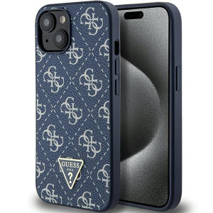 Оригинален гръб GUESS 4G Triangle Metal Logo - iPhone 15 Plus / 14 Plus син - Img 1
