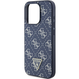 Оригинален гръб GUESS 4G Triangle Metal Logo - iPhone 15 Pro син - Img 6