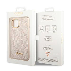 Оригинален гръб GUESS 4G Vintage Gold Logo GUHCP14MHG4SHP - iPhone 14 Plus розов - Img 8
