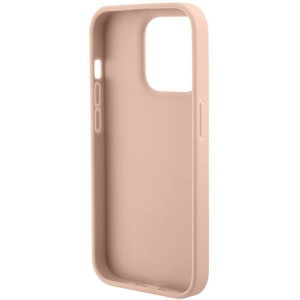 Оригинален гръб GUESS Croco Triangle Metal Logo - iPhone 15 Pro розов - Img 5