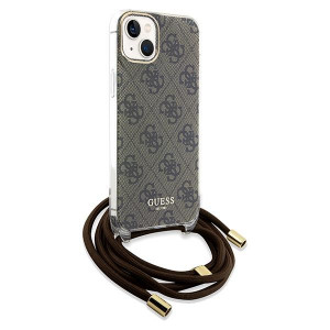 Оригинален гръб GUESS Crossbody Cord 4G Print - iPhone 13 / 14 / 15 кафяв - Img 3
