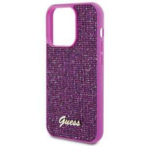 Оригинален гръб GUESS Disco Metal Script - iPhone 15 Pro розов - Img 6