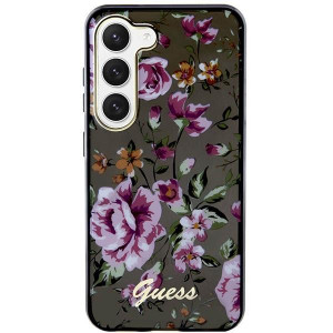 Оригинален гръб GUESS Flower GUHCS23MHCFWSK - Samsung Galaxy S23+ черен - Img 3