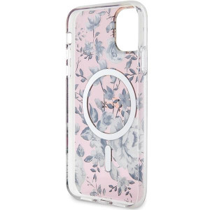 Оригинален гръб GUESS Flower MagSafe GUHMN61HCFWSP - iPhone 11 розов - Img 7