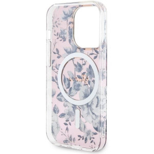 Оригинален гръб GUESS Flower MagSafe GUHMP14LHCFWSP - iPhone 14 Pro розов - Img 7