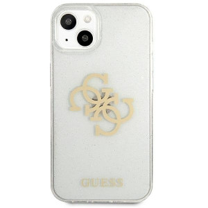 Оригинален гръб GUESS Glitter 4G Big Logo GUHCP13SPCUGL4GTR - iPhone 13 mini прозрачен - Img 3