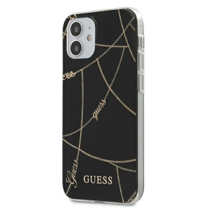 Оригинален гръб GUESS Gold Chain GUHCP12SPCUCHBK - iPhone 12 mini черен