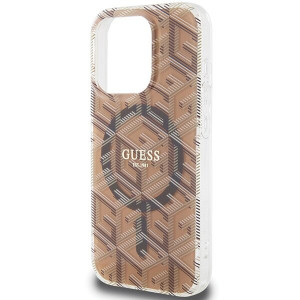 Оригинален гръб GUESS IML GCube MagSafe - iPhone 15 Pro кафяв - Img 6