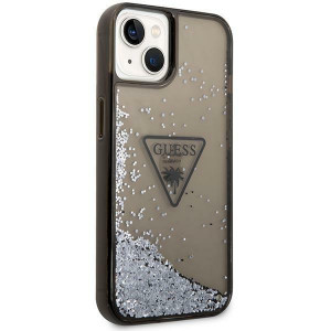 Оригинален гръб GUESS Liquid Glitter Palm Collection GUHCP14SLFCTPK - iPhone 14 черен - Img 4