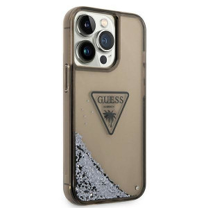 Оригинален гръб GUESS Liquid Glitter Palm Collection GUHCP14XLFCTPK - iPhone 14 Pro Max черен - Img 4