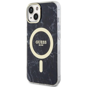 Оригинален гръб GUESS Marble MagSafe GUHMP14MPCUMAK - iPhone 14 Plus черен - Img 2