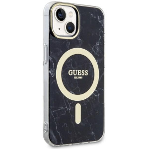 Оригинален гръб GUESS Marble MagSafe GUHMP14SPCUMAK - iPhone 14 черен - Img 4