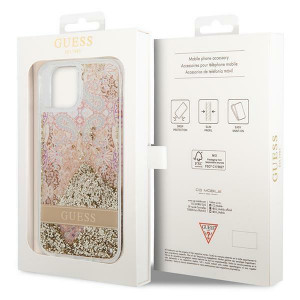Оригинален гръб GUESS Paisley Liquid Glitter GUHCP14MLFLSD - iPhone 14 Plus златист - Img 8