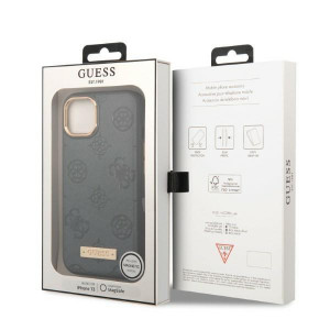 Оригинален гръб GUESS Peony Logo Plate MagSafe GUHMP13MSAPSTG - iPhone 13 сив - Img 8