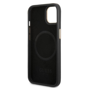 Оригинален гръб GUESS Peony Logo Plate MagSafe GUHMP13MSAPSTK - iPhone 13 черен - Img 7