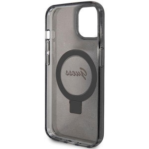 Оригинален гръб GUESS Ring Stand Script Glitter MagSafe - iPhone 15 Plus / 14 Plus черен - Img 7