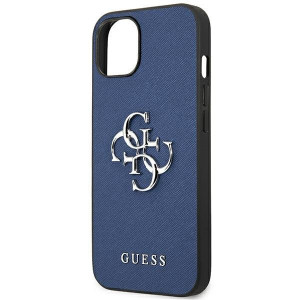 Оригинален гръб GUESS Saffiano 4G Metal Logo GUHCP13SSA4GSBL - iPhone 13 mini син - Img 6