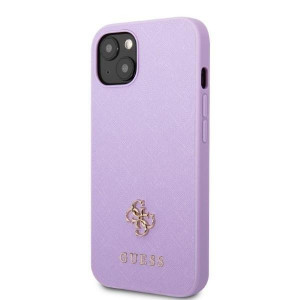 Оригинален гръб GUESS Saffiano 4G Small Metal Logo GUHCP13SPS4MU - iPhone 13 mini лилав - Img 2