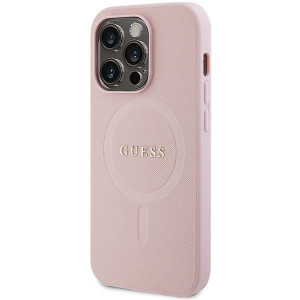 Оригинален гръб GUESS Saffiano MagSafe GUHMP13LPSAHMCP - iPhone 13 Pro розов - Img 2