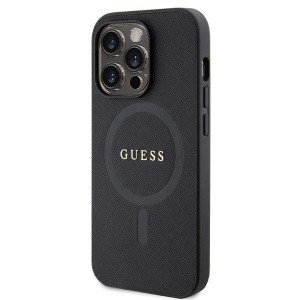 Оригинален гръб GUESS Saffiano MagSafe GUHMP14LPSAHMCK - iPhone 14 Pro черен - Img 2