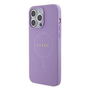 Оригинален гръб GUESS Saffiano MagSafe GUHMP15XPSAHMCU - iPhone 15 Pro Max лилав - Img 2