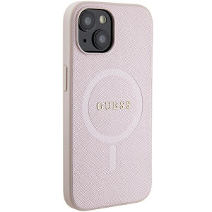 Оригинален гръб GUESS Saffiano MagSafe - iPhone 15 Plus розов - Img 4
