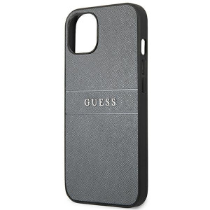 Оригинален гръб GUESS Saffiano Stripe GUHCP13SPSASBGR - iPhone 13 mini сив - Img 6