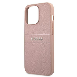Оригинален гръб GUESS Saffiano Stripe GUHCP13XPSASBPI - iPhone 13 Pro Max розов - Img 6