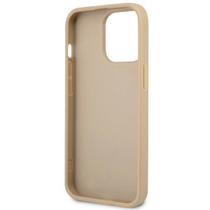 Оригинален гръб GUESS Saffiano Triangle Logo GUHCP14LPSATLE - iPhone 14 Pro бежов - Img 7
