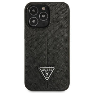 Оригинален гръб GUESS Saffiano Triangle Logo GUHCP14LPSATLK - iPhone 14 Pro черен - Img 3