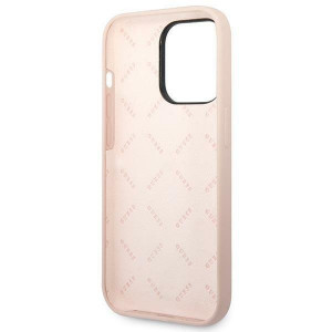 Оригинален гръб GUESS Silicone Triangle GUHCP14LSLTGP - iPhone 14 Pro розов - Img 7