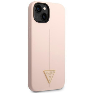 Оригинален гръб GUESS Silicone Triangle GUHCP14SSLTGP - iPhone 14 розов - Img 4