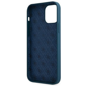 Оригинален гръб GUESS Silicone Vintage Gold Logo GUHCP12LLSLMGBL - iPhone 12 Pro Max син - Img 7