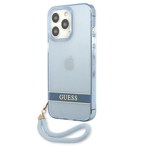 Оригинален гръб GUESS Translucent Strap GUHCP13LHTSGSB - iPhone 13 Pro син - Img 2