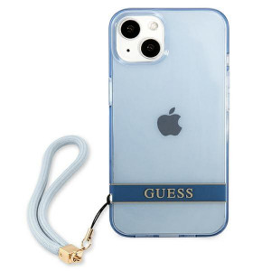 Оригинален гръб GUESS Translucent Strap GUHCP13MHTSGSB - iPhone 13 син - Img 3