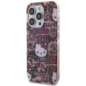 Оригинален гръб Hello Kitty IML Tags Graffiti - iPhone 15 Pro Max розов - Img 2