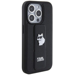 Оригинален гръб KARL LAGERFELD Gripstand Saffiano Choupette Pins - iPhone 14 Pro Max черен - Img 4
