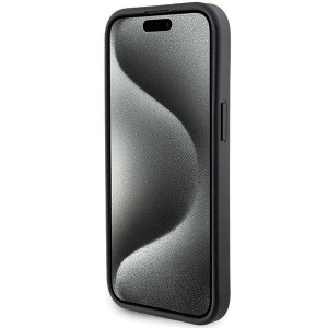 Оригинален гръб KARL LAGERFELD Gripstand Saffiano Karl & Choupette Pins - iPhone 15 черен - Img 5