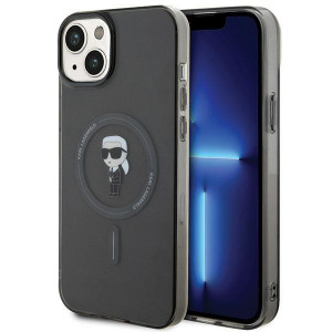Оригинален гръб KARL LAGERFELD IML Ikonik MagSafe - iPhone 15 Plus черен - Img 1