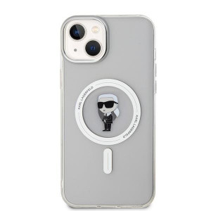 Оригинален гръб KARL LAGERFELD IML Ikonik MagSafe - iPhone 15 Plus прозрачен - Img 3