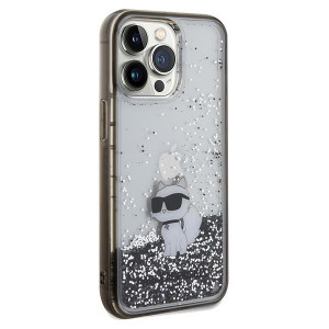 Оригинален гръб KARL LAGERFELD Liquid Glitter Choupette - iPhone 13 Pro Max прозрачен - Img 4
